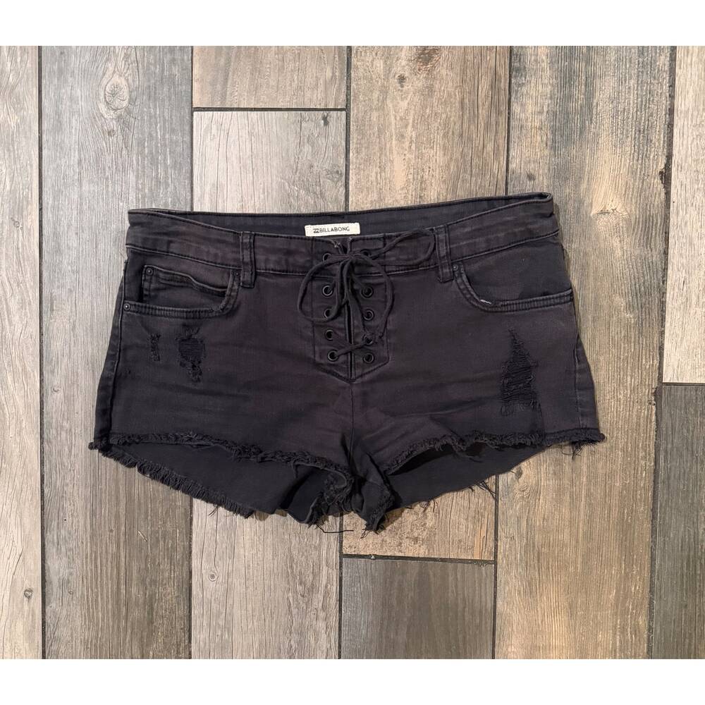 Billabong Low Rise Lace Up Jean Shorts